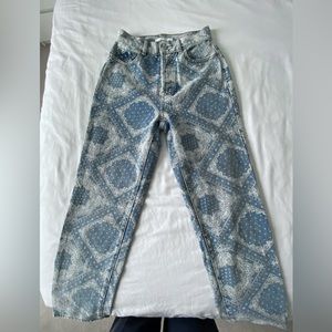 PacSun high rise bandana print jeans size 23